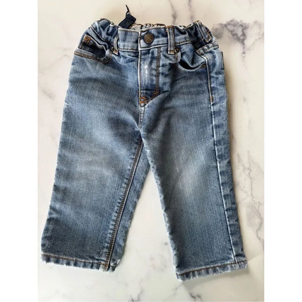 Quicksilver baby boys 18 month blue jeans cotton adjustable waist